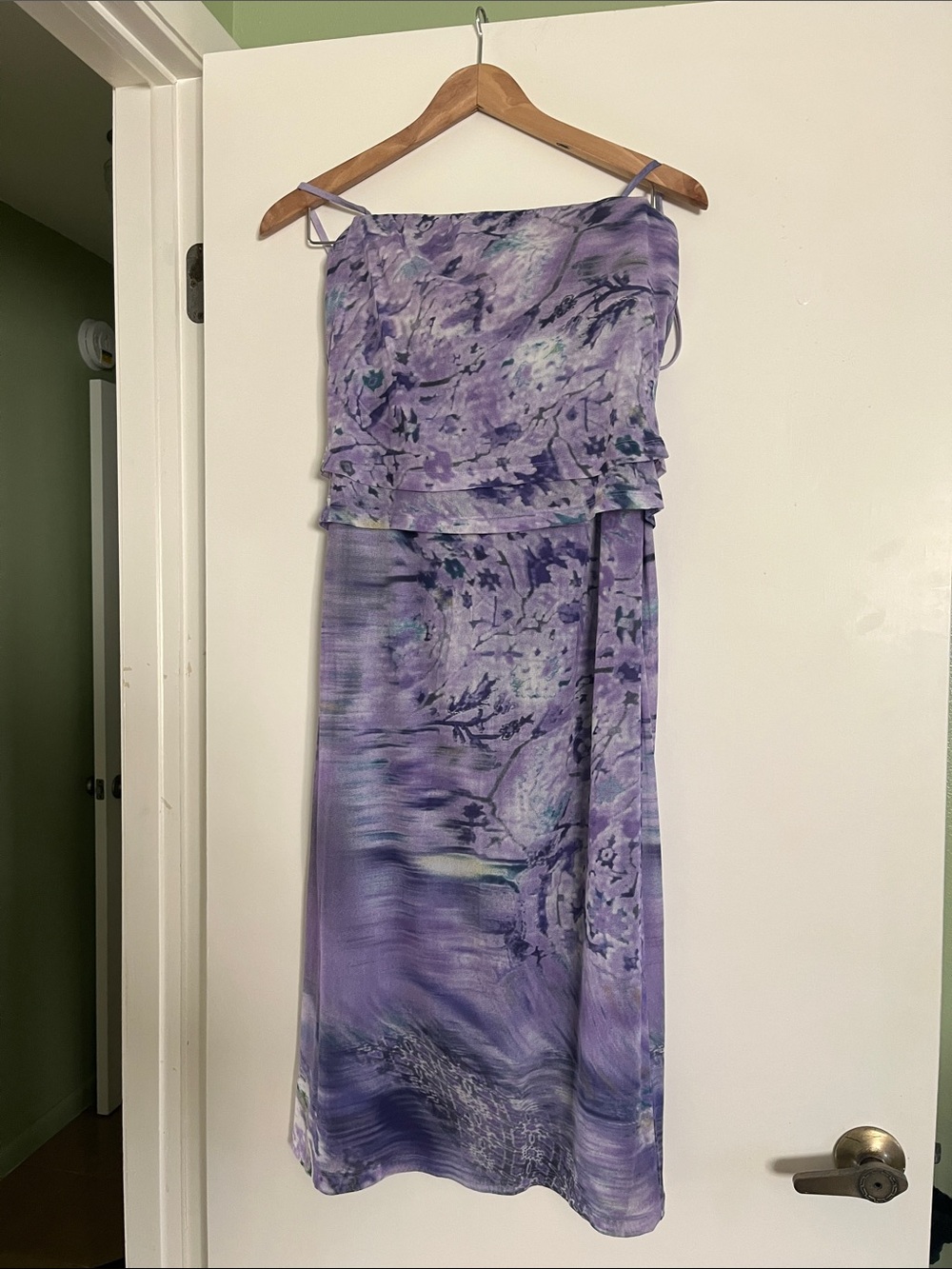 Anne Klein 2pc skirt outfit Women's Lavender watercolor print